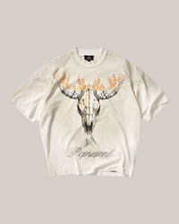 T-Shirt British Cowboy Washed Ecru MLM100592-30 Represent