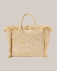 Borsa Vanity Large Regular In Tessuto Effetto Spugna Beige VANI012 02549L MC2 Saint Barth