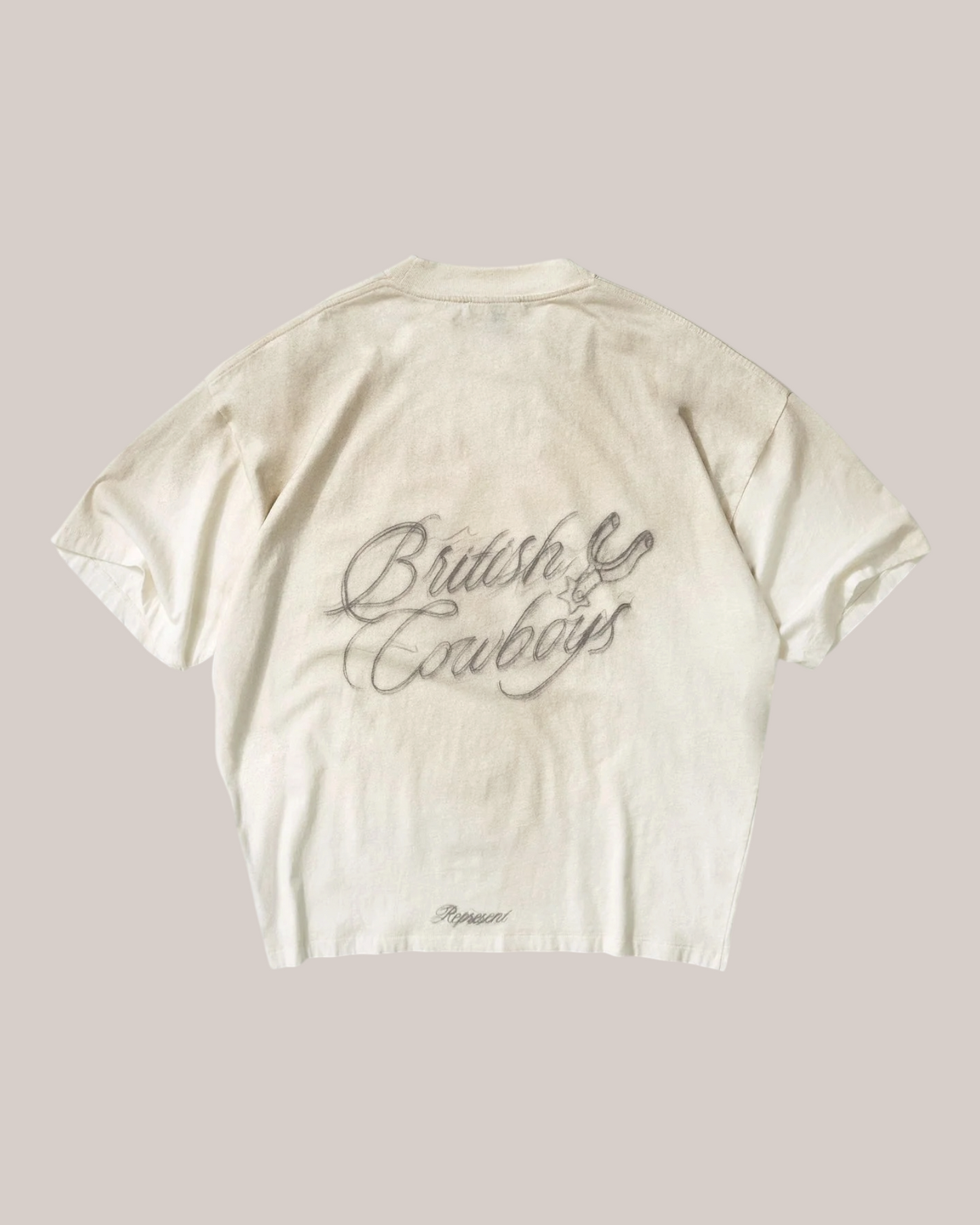 T-Shirt British Cowboy Washed Ecru MLM100592-30 Represent