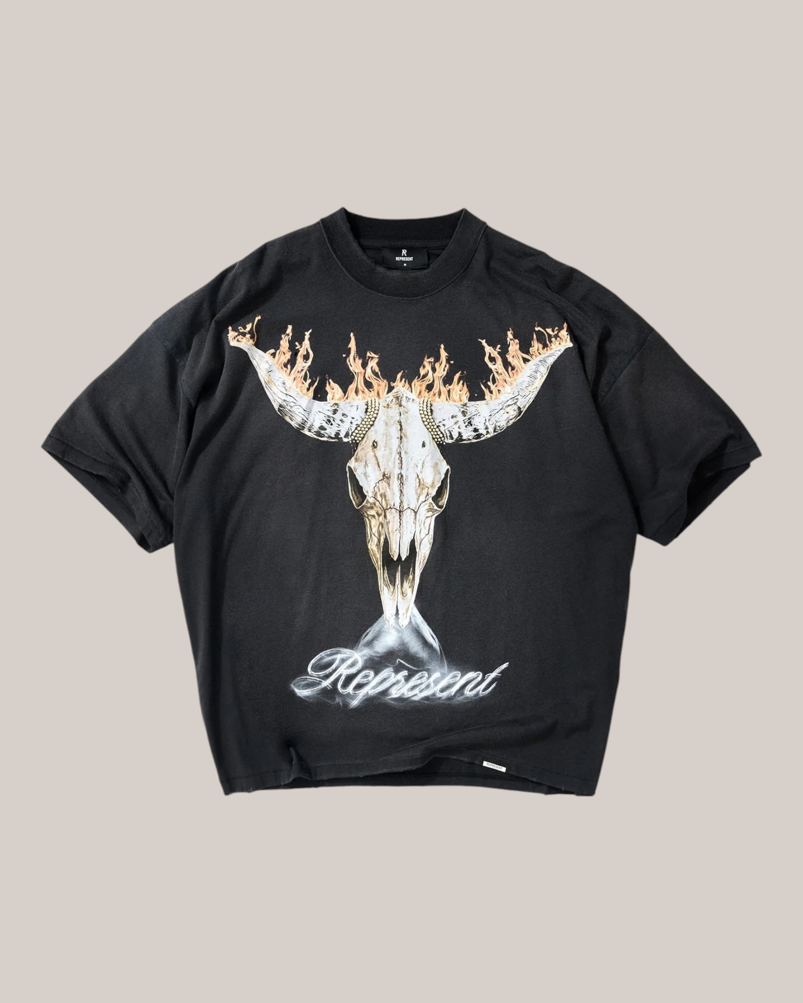 T-Shirt British Cowboy Stained Black MLM100592-04 Represent