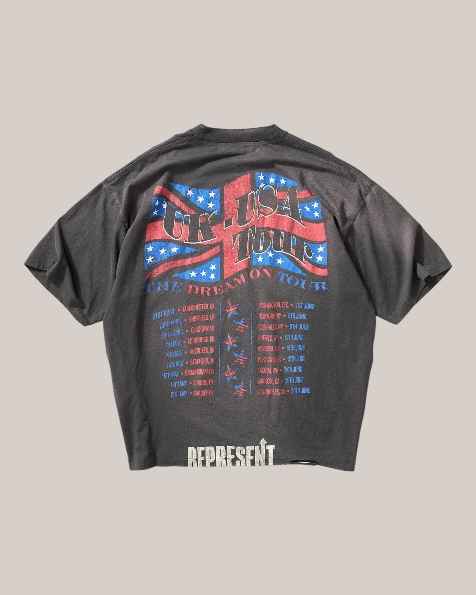 T-Shirt Dream On Tour Sun Fade Grey MLM100593-46 Represent