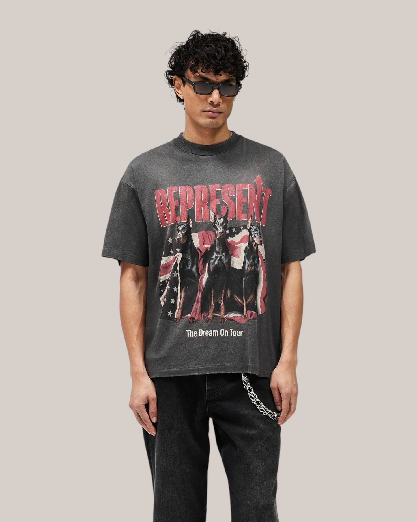 T-Shirt Dream On Tour Sun Fade Grey MLM100593-46 Represent