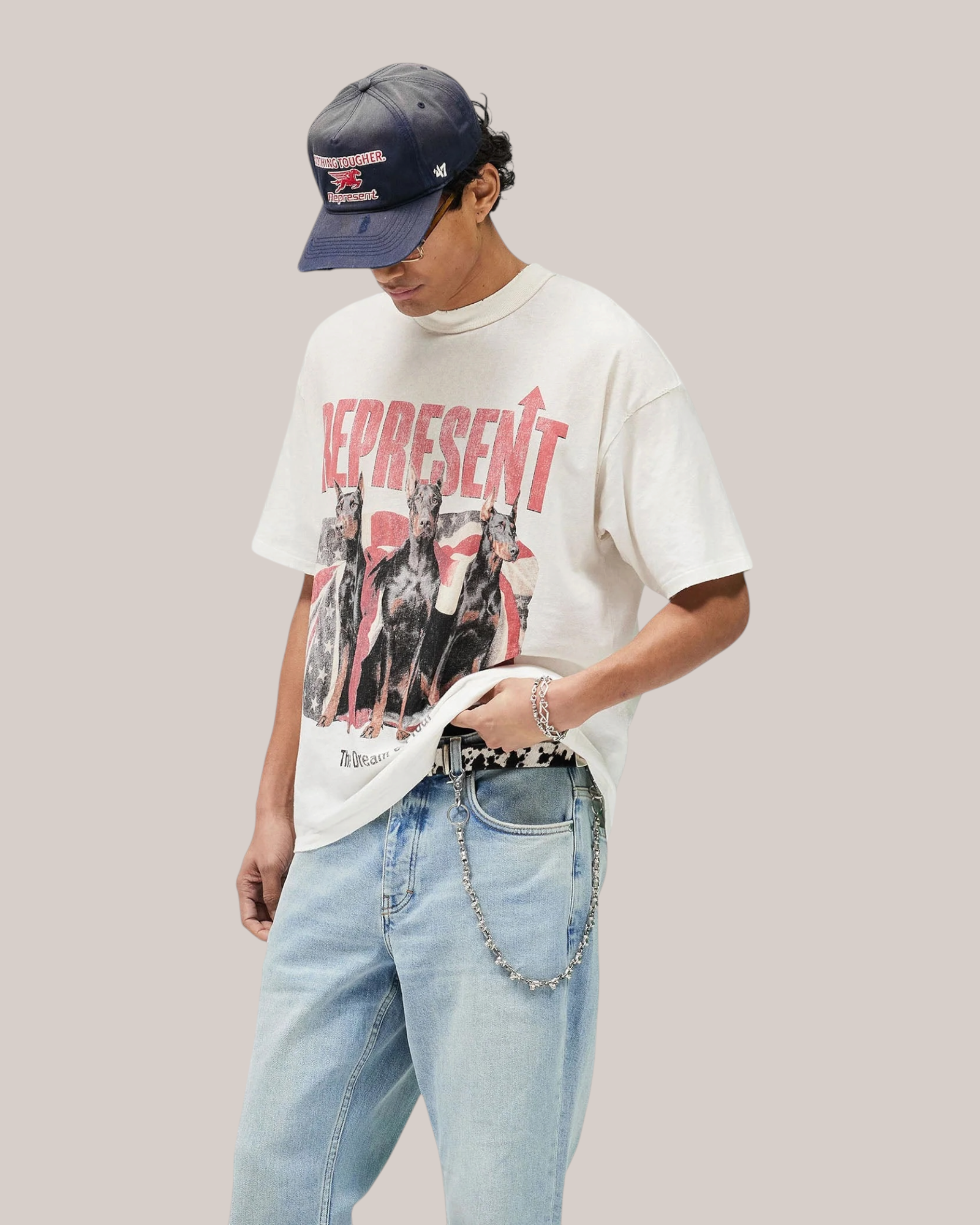 T-Shirt Dream On Tour Washed Ecru MLM100593-30 Represent
