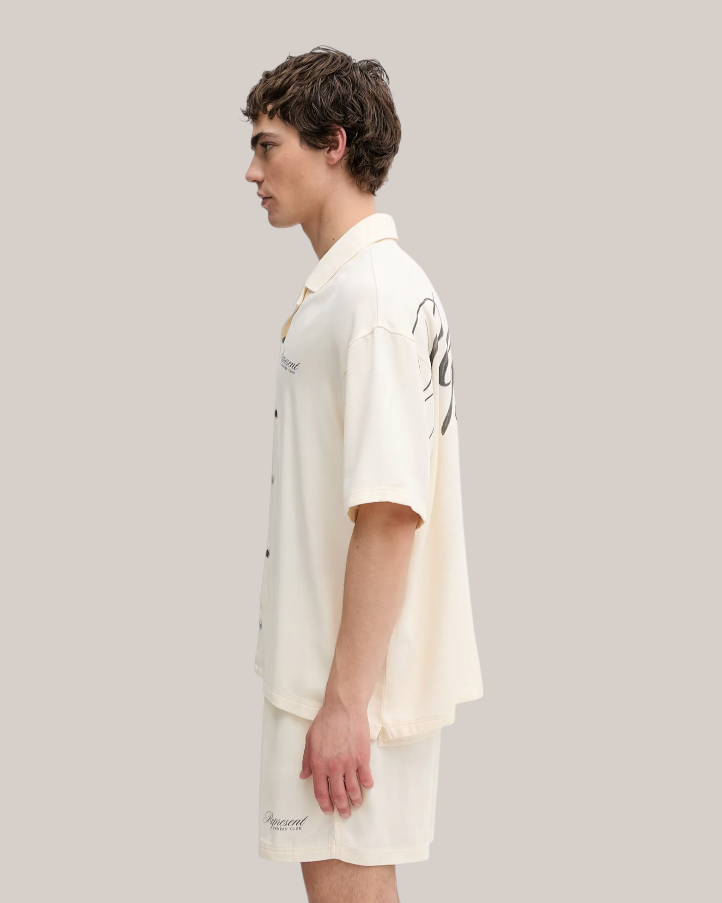 Camicia Maniche Corte Owners Club Script Antique White OCM100067-31 Represent