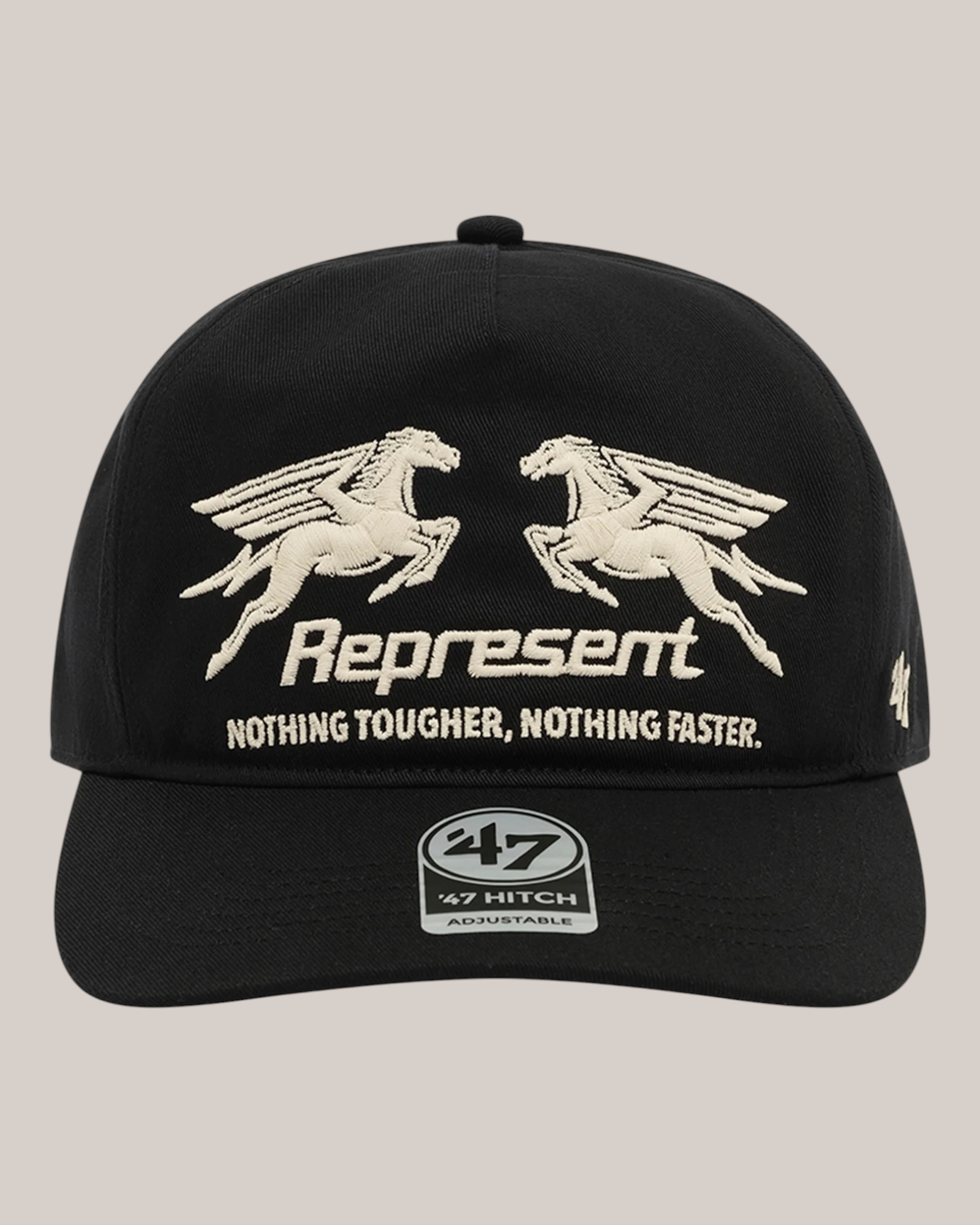 Cappello Con Visiera Dritta Pegasus Nothing Tougher x 47 Nero MLM100643-001 Represent