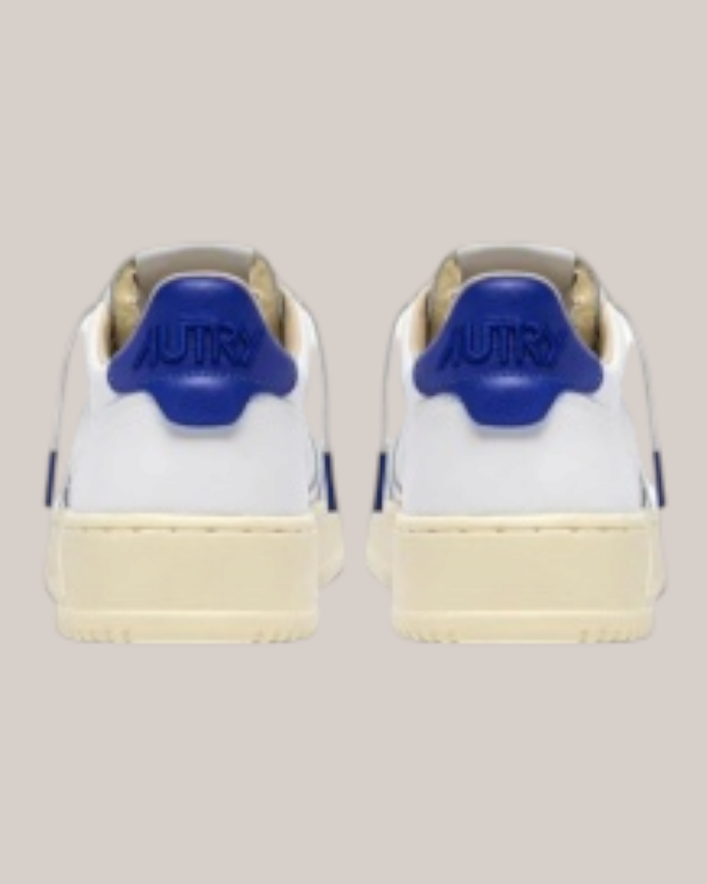 Sneakers In Pelle Medalist Low AULM-DL01 Bianca e Blue Autry