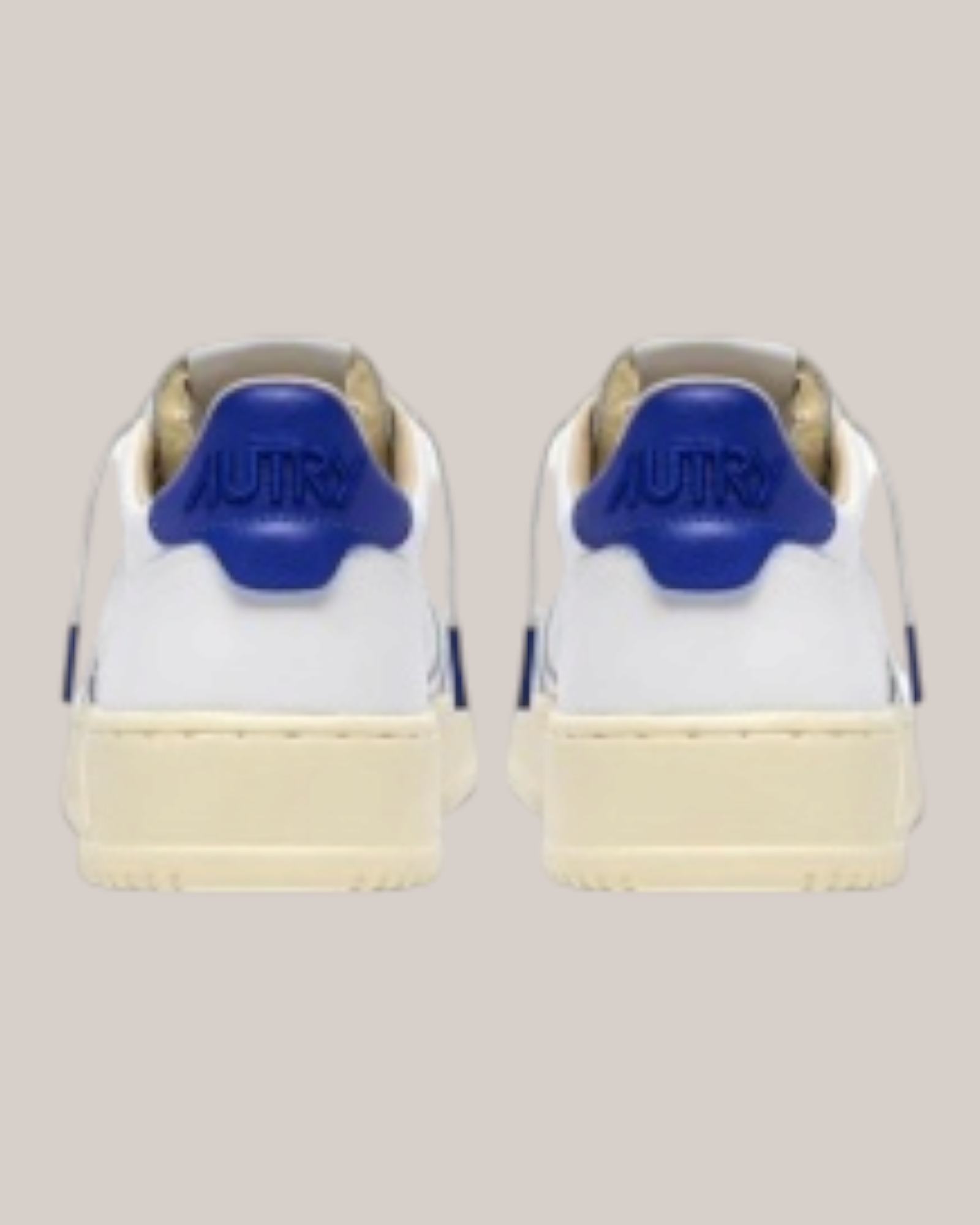 Sneakers In Pelle Medalist Low AULM-DL01 Bianca e Blue Autry
