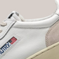 Sneakers In Pelle Medalist Low AULM-LS33 Bianca e Suede Beige Autry