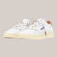 Sneakers In Pelle Medalist Low AULM-TB03 Bianca e Spicy Orange Autry
