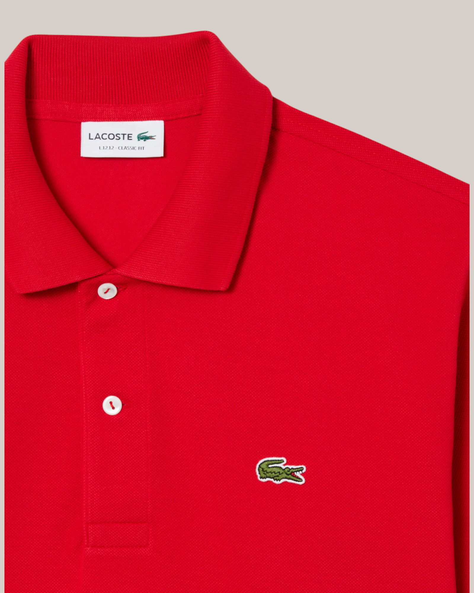 Polo Classic Fit Rossa In Piquet L1212-00-240 Lacoste