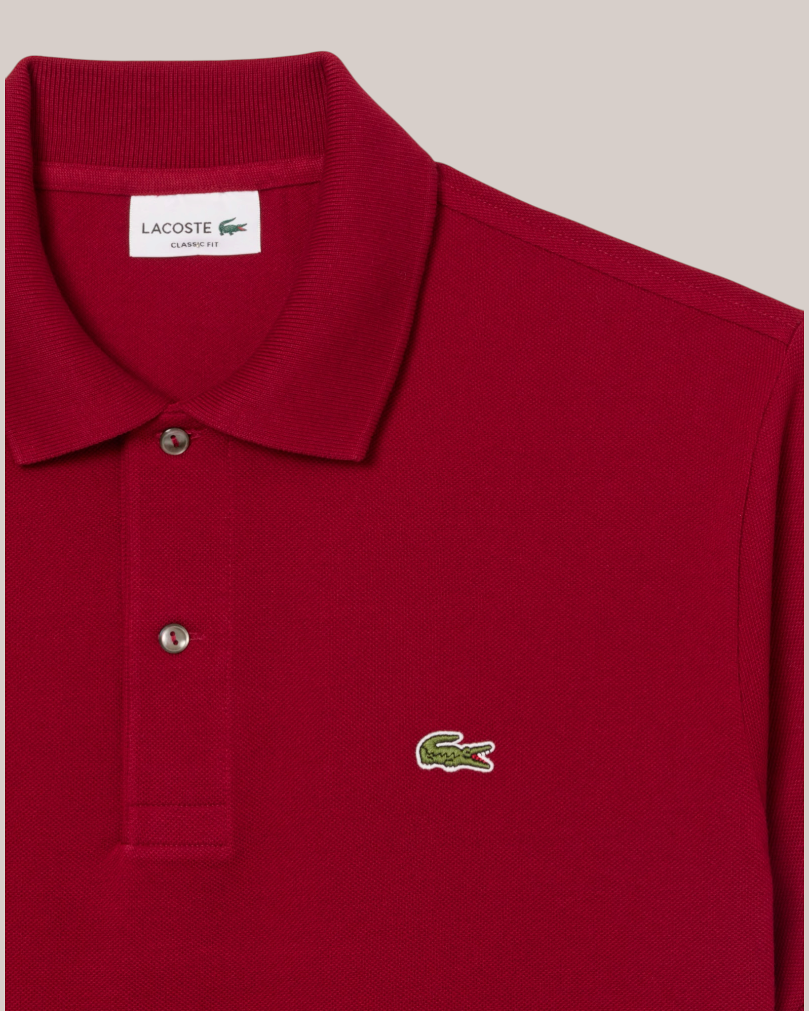 Polo Classic Fit Bordeaux In Piquet L1212-00-476 Lacoste