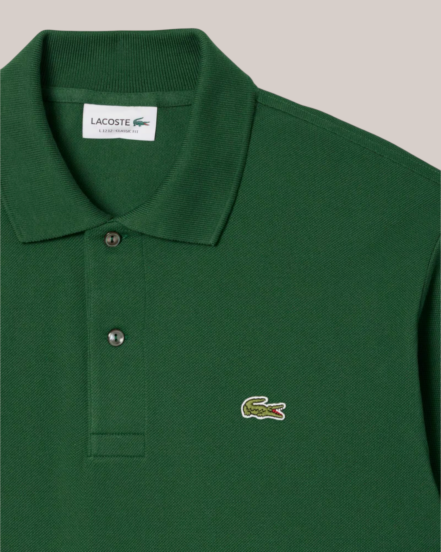Polo Classic Fit Verde In Piquet L1212-00-132 Lacoste