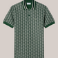Polo Classic Fit Monogram in Jacquard Verde DH1417-00-D1R Lacoste