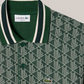 Polo Classic Fit Monogram in Jacquard Verde DH1417-00-D1R Lacoste