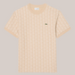 T-Shirt Classic Fit in Jacquard Monogram Beige TH1197-00-8GI Lacoste
