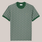 T-Shirt Classic Fit in Jacquard Monogram Verde TH1197-00-D1R Lacoste