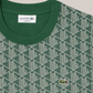 T-Shirt Classic Fit in Jacquard Monogram Verde TH1197-00-D1R Lacoste