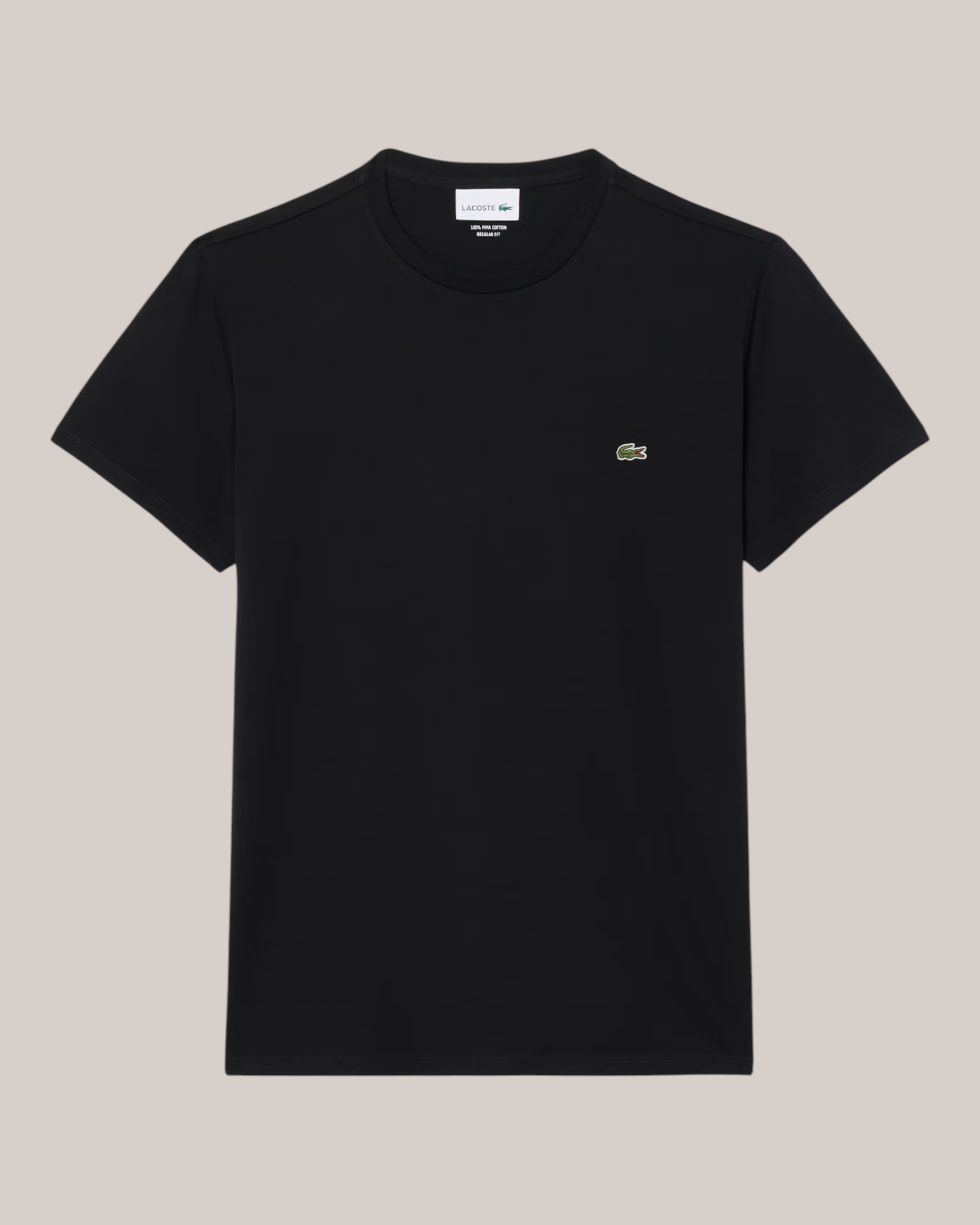 T-Shirt Regular Fit Pima Cotton Nera TH6709-00-031 Lacoste