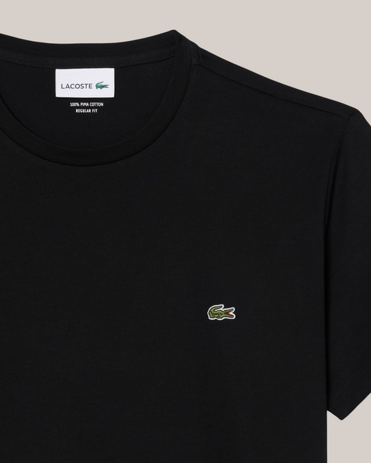 T-Shirt Regular Fit Pima Cotton Nera TH6709-00-031 Lacoste