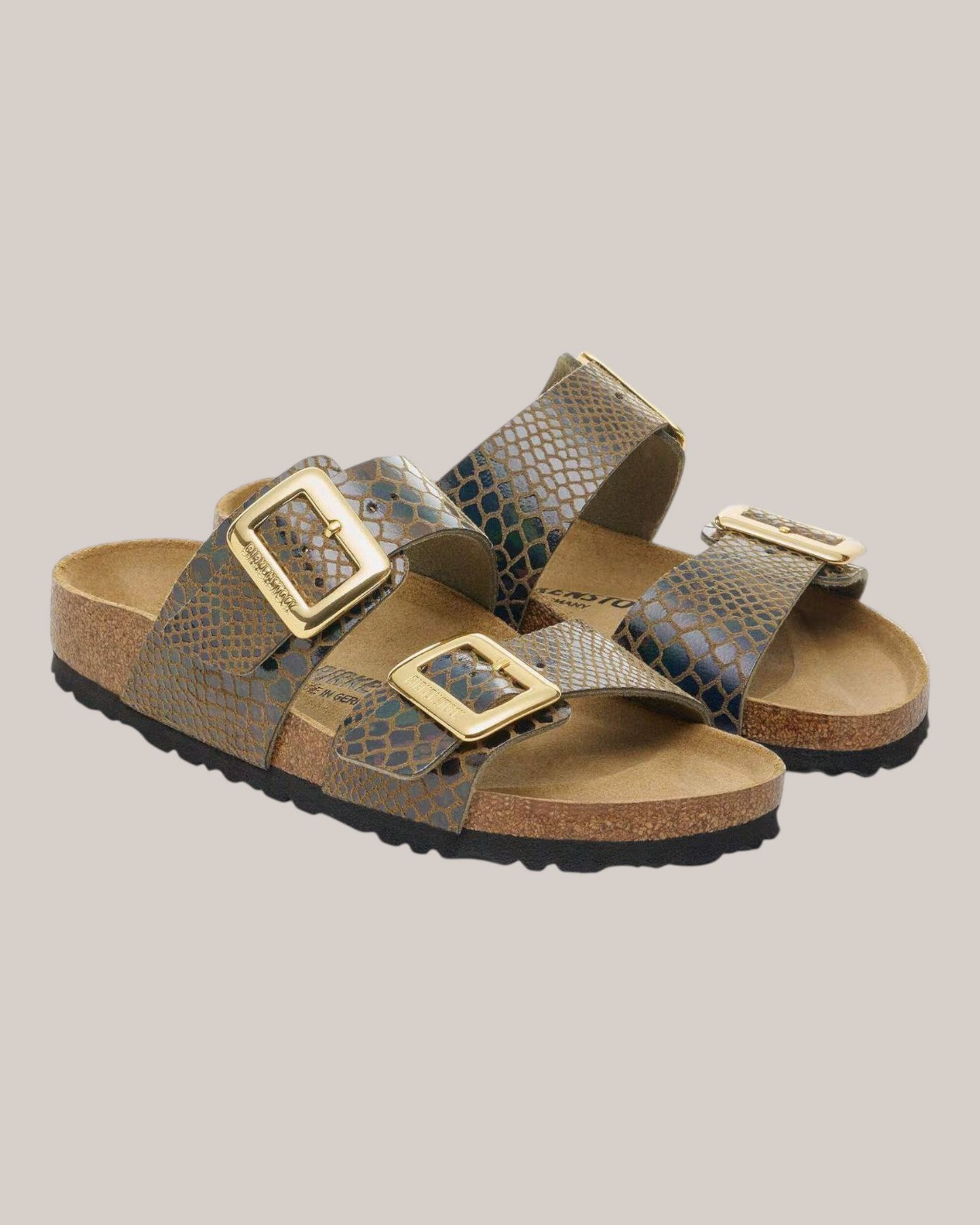 Sandali Sydney Donna Narrow Fit Shiny Snake Sage 1030888 Birkenstock