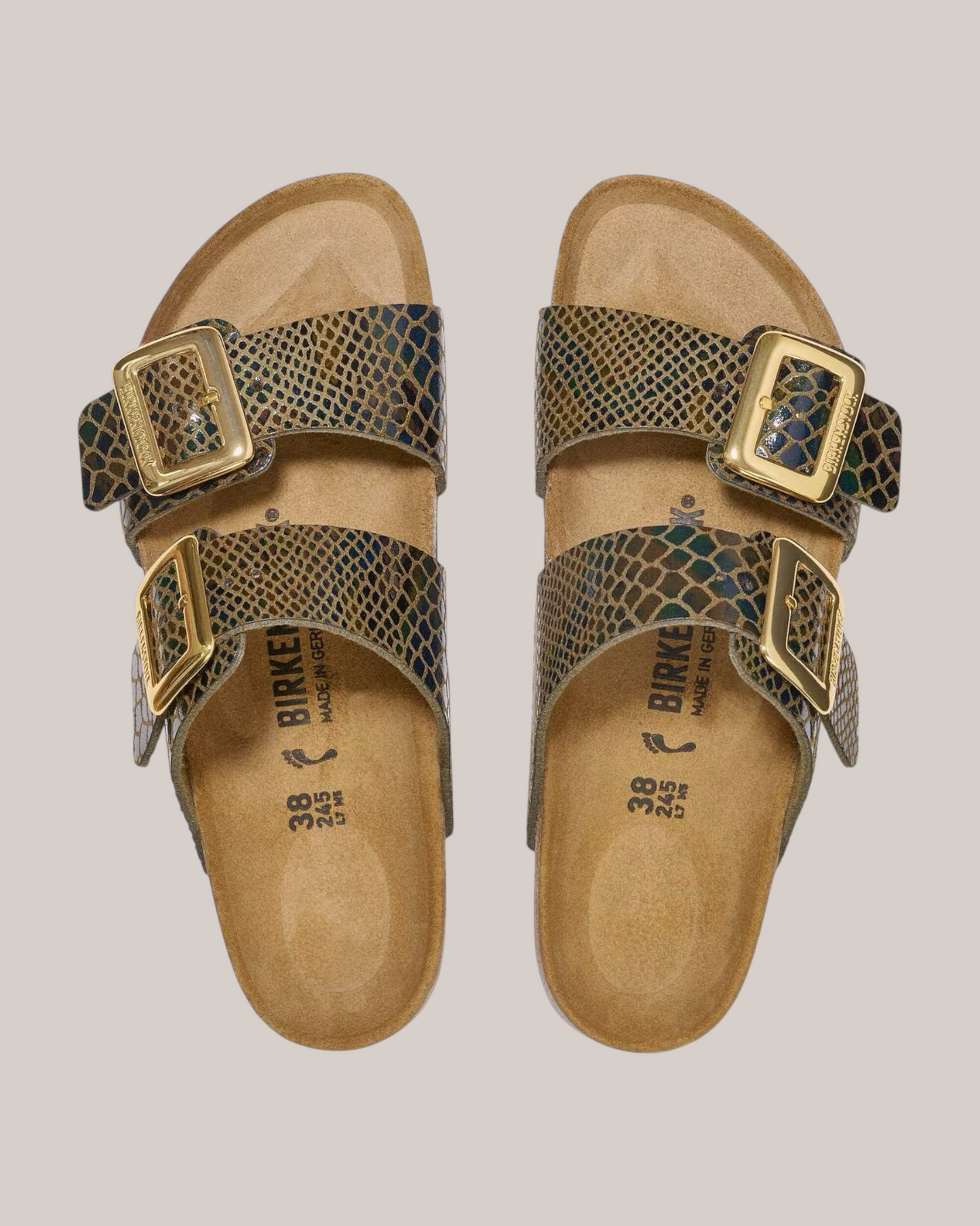 Sandali Sydney Donna Narrow Fit Shiny Snake Sage 1030888 Birkenstock
