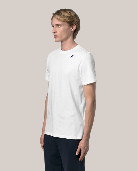T-Shirt Slim Fit Leonide Blu Bianco K7142 001 K-Way