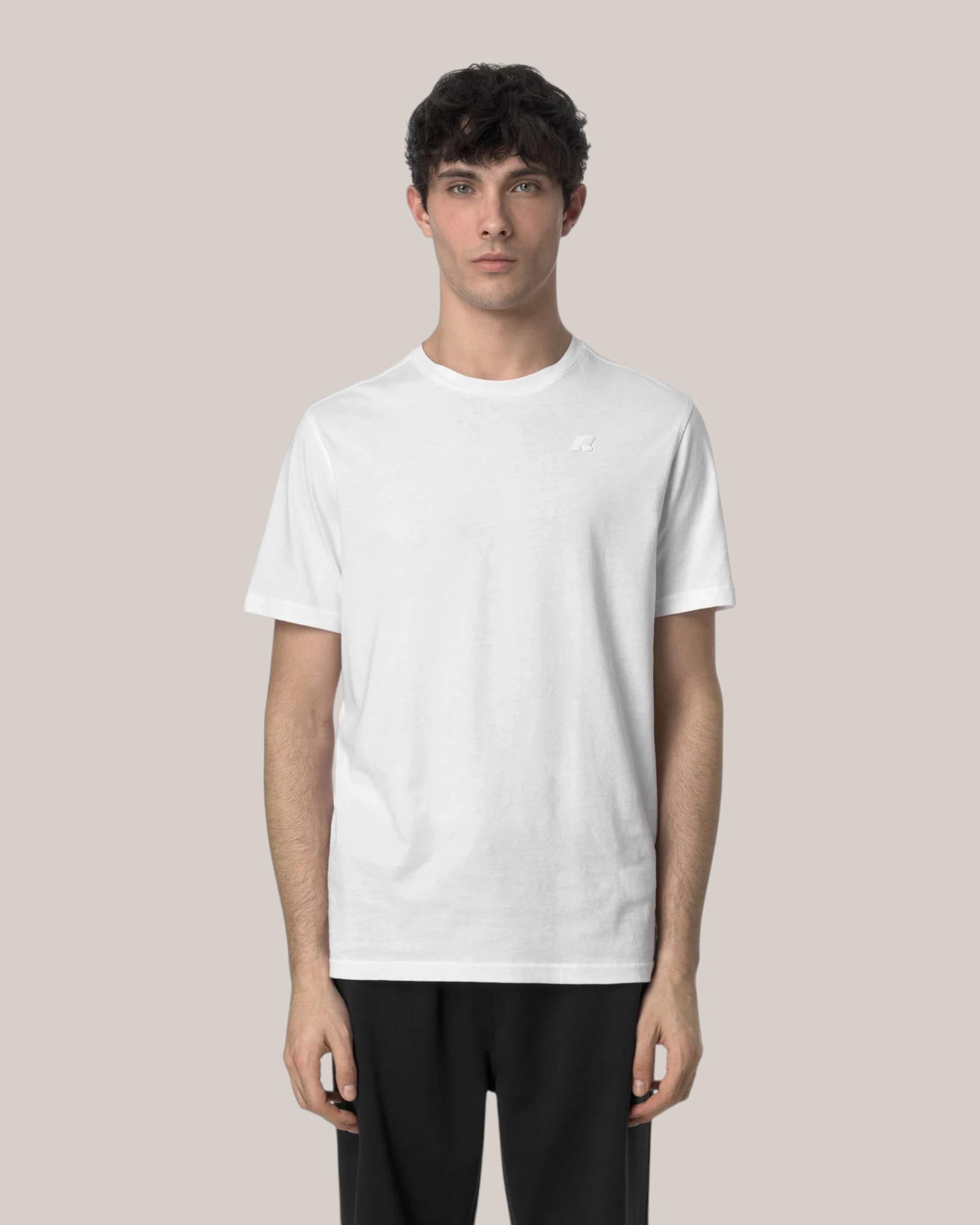 T-Shirt in Jersey Slim Fit Odom Bianco K7125UW 001 K-Way