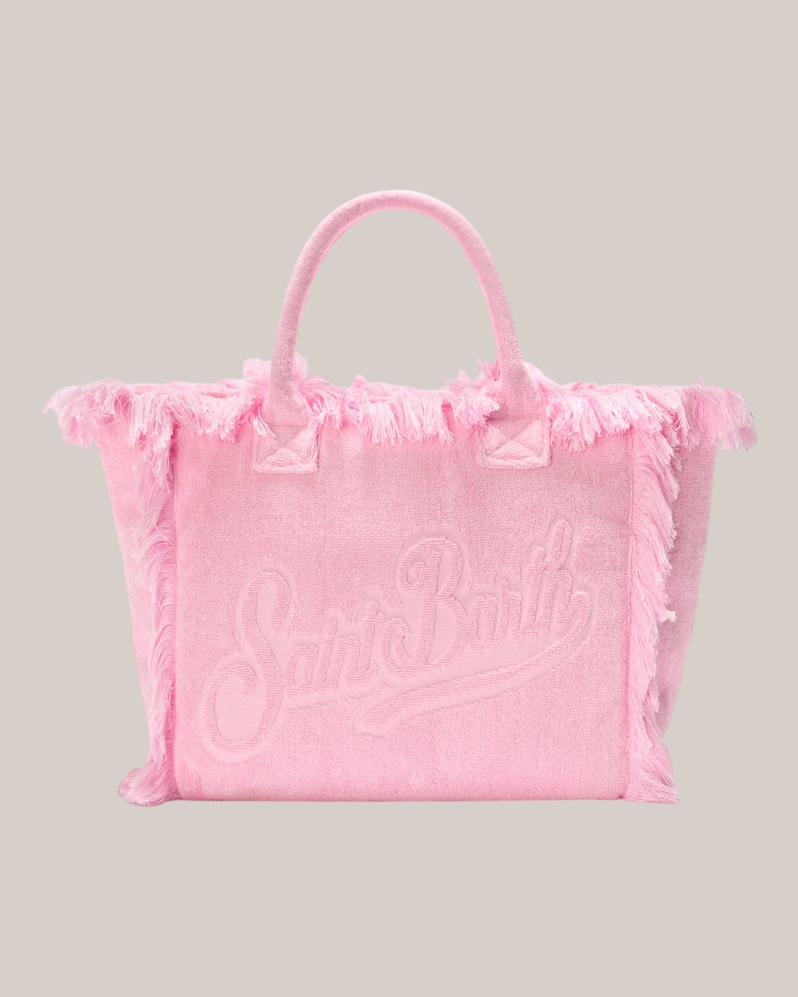 Borsa Vanity Large Regular In Tessuto Effetto Spugna Rosa VANI012 00413L MC2 Saint Barth