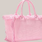 Borsa Vanity Large Regular In Tessuto Effetto Spugna Rosa VANI012 00413L MC2 Saint Barth