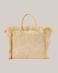 Borsa Vanity Large Regular In Tessuto Effetto Spugna Beige VANI012 02549L MC2 Saint Barth