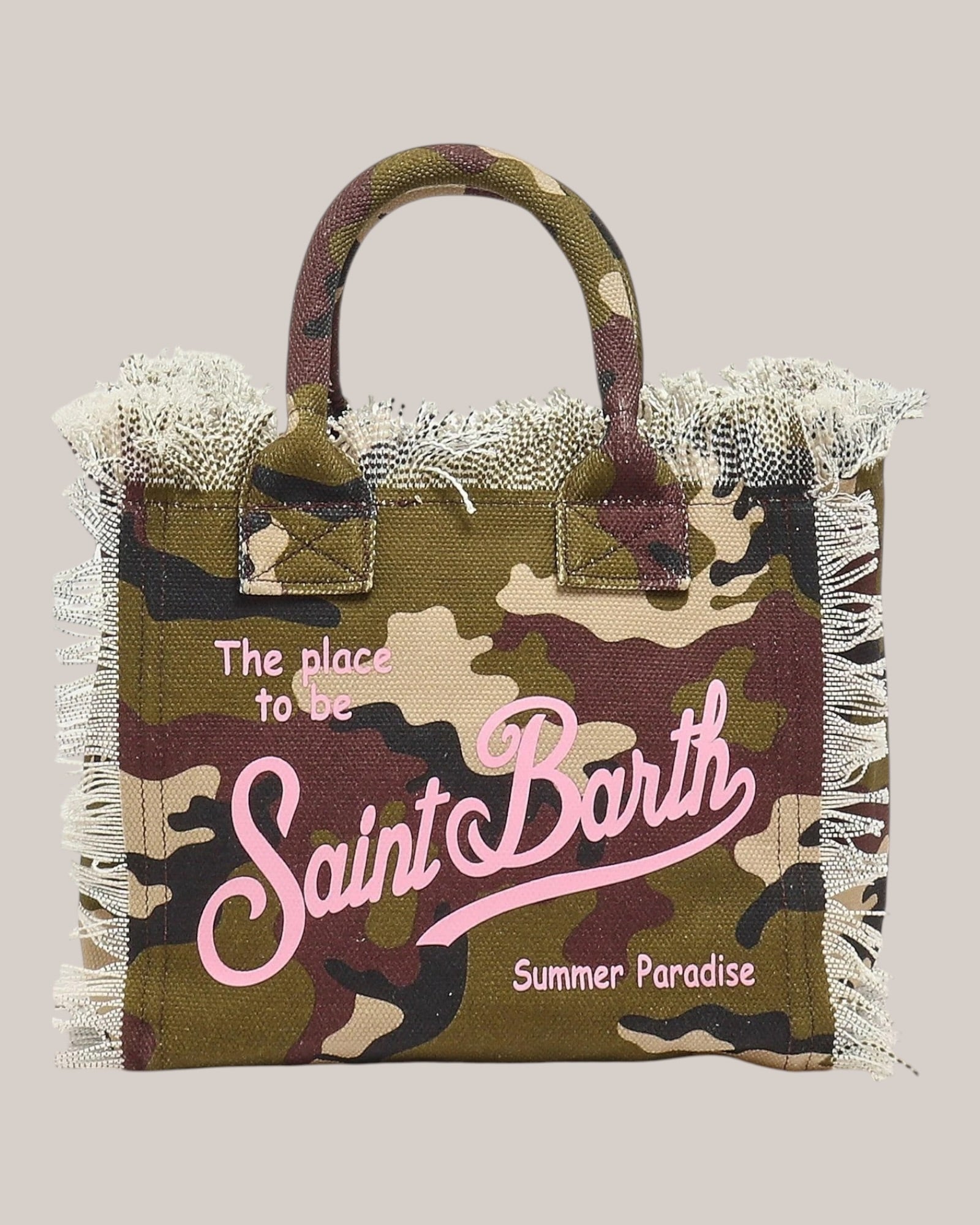Borsa In Canvas Di Cotone Colette Mimetica COL0001 03477L MC2 Saint Barth