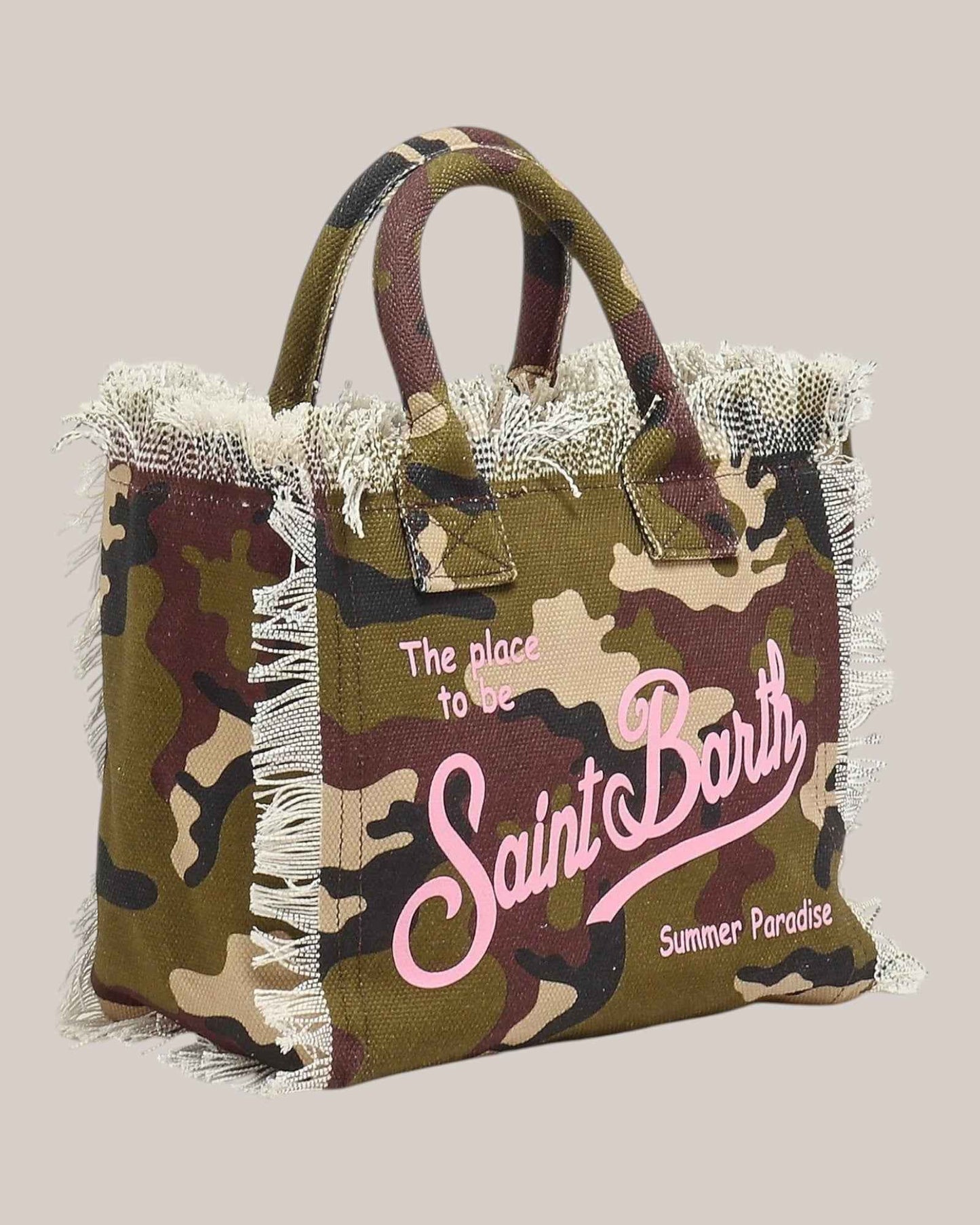 Borsa In Canvas Di Cotone Colette Mimetica COL0001 03477L MC2 Saint Barth