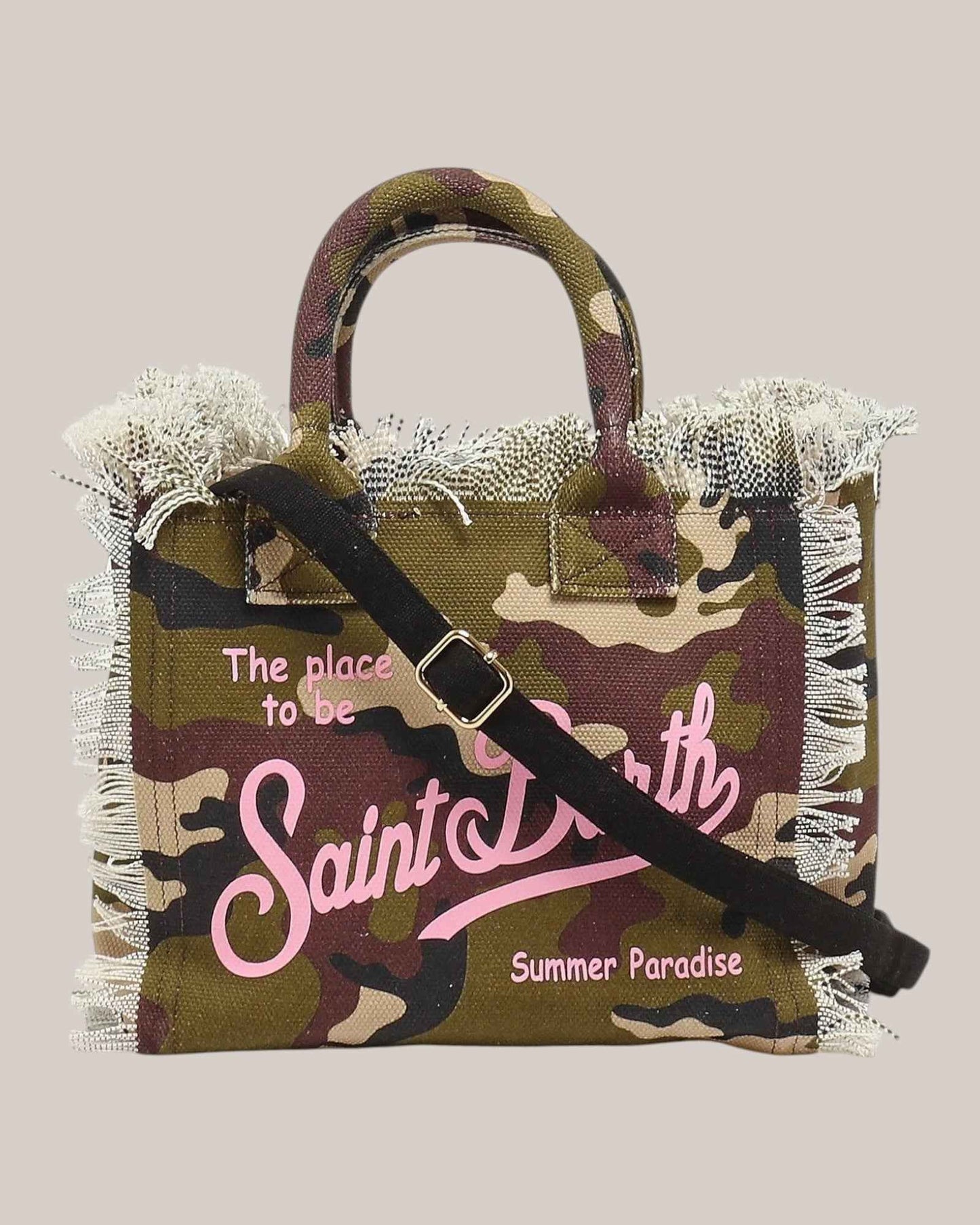 Borsa In Canvas Di Cotone Colette Mimetica COL0001 03477L MC2 Saint Barth