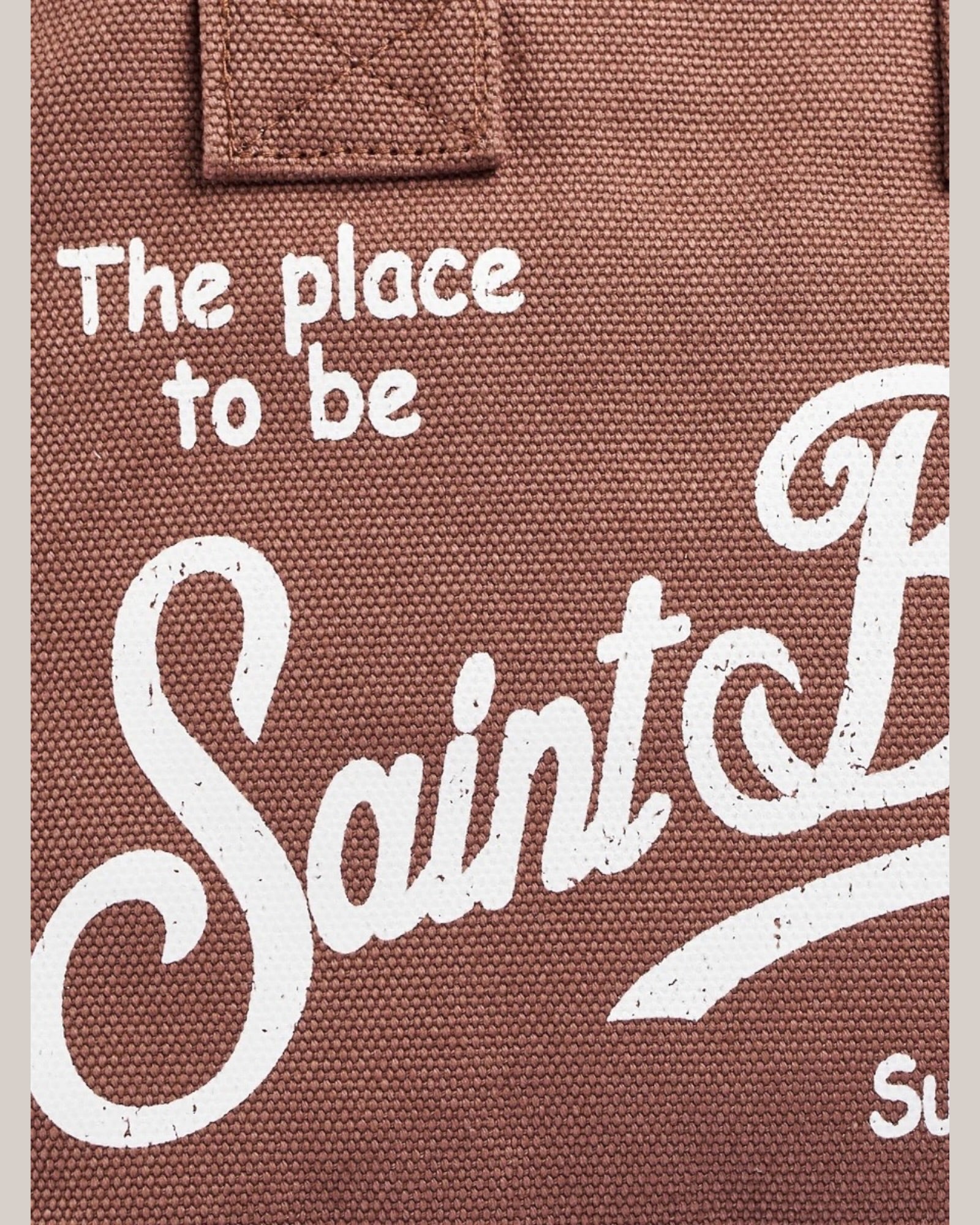 Borsa In Canvas Di Cotone Colette Marrone COL0001 00098L MC2 Saint Barth