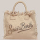 Borsa Vanity Regular In Canvas Beige Con Strass VANI001 00267L MC2 Saint Barth