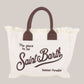 Borsa Vanity Large Regular In Canvas Di Cotone Ricamata Bianca VANI001 01818L MC2 Saint Barth