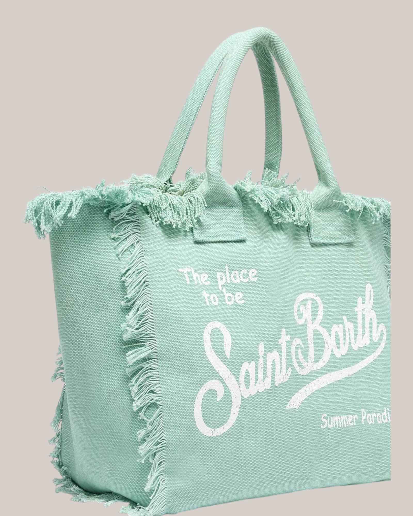 Borsa Vanity Large Regular In Canvas Di Cotone Sage VANI001 00160L MC2 Saint Barth