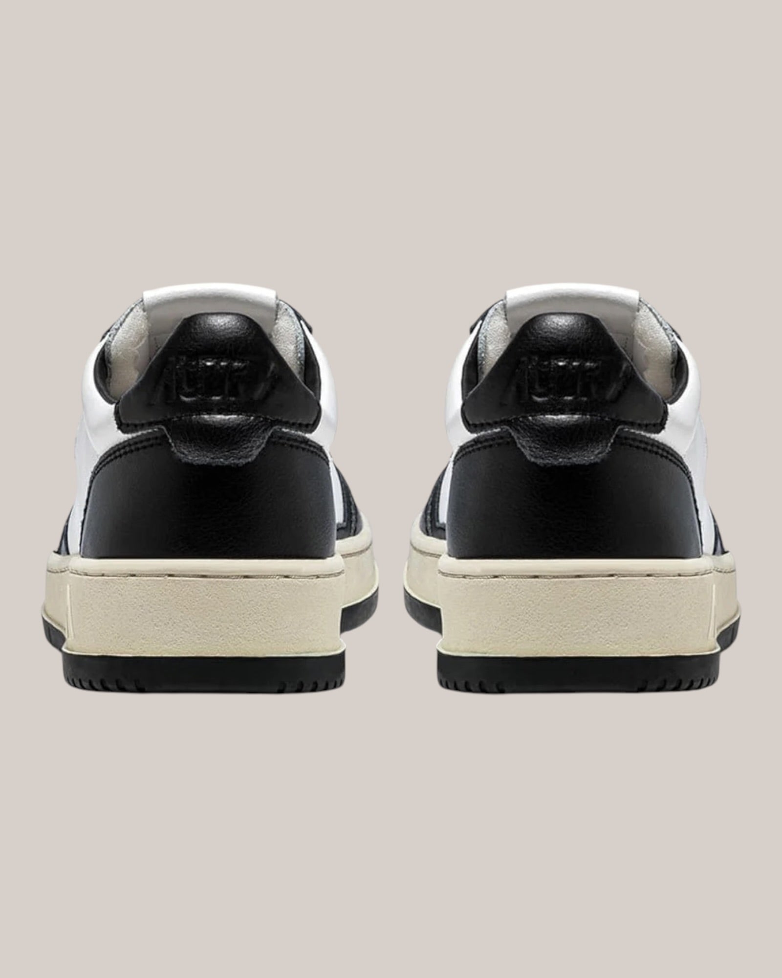 Sneakers Base In Pelle Medalist Low Man Bianca/Nero ALM WB01 Autry