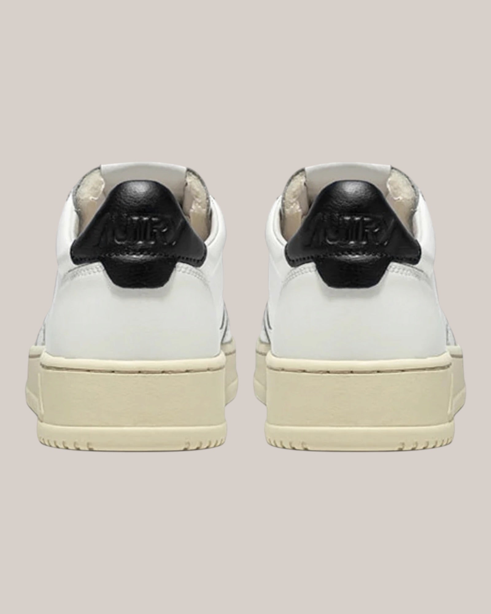 Sneakers Base In Pelle Medalist Low Man Bianco/Nero AULM LL22 Autry