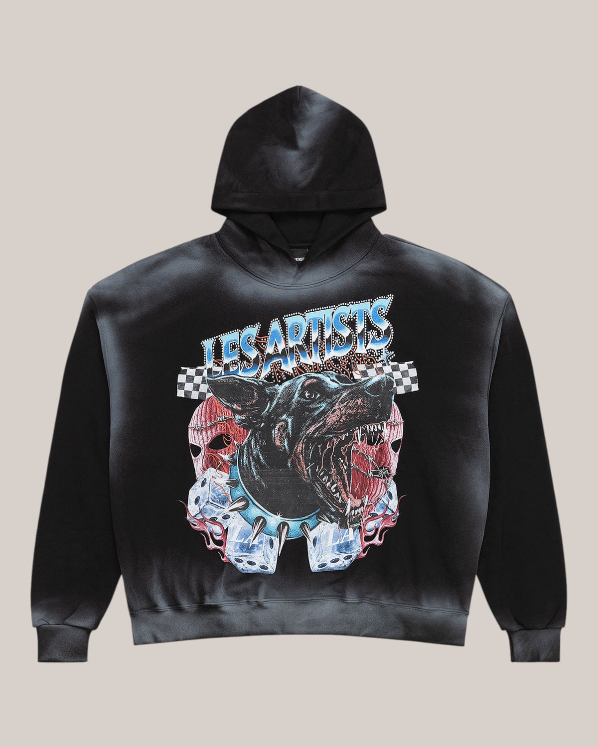 Les Artist Felpa con Cappuccio Uomo Crop Top Doberman – 27SSLAHD5038-121