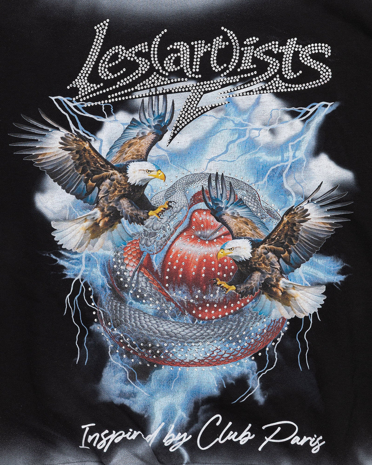 Les Artist Felpa con Cappuccio Uomo Hoodie Crop Top Eagles – 27SSLAHD5041-121