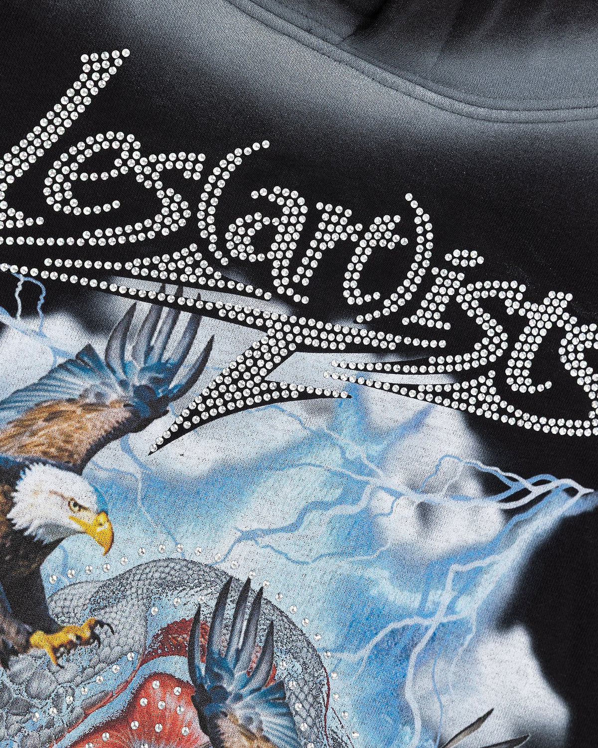Les Artist Felpa con Cappuccio Uomo Hoodie Crop Top Eagles – 27SSLAHD5041-121