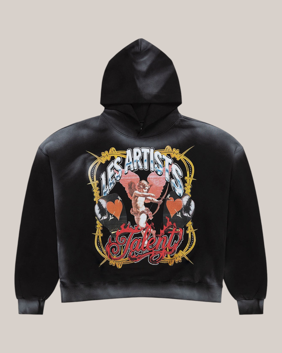 Les Artist Felpa con Cappuccio Uomo Hoodie Crop Top Talent – 27SSLAHD5040-121