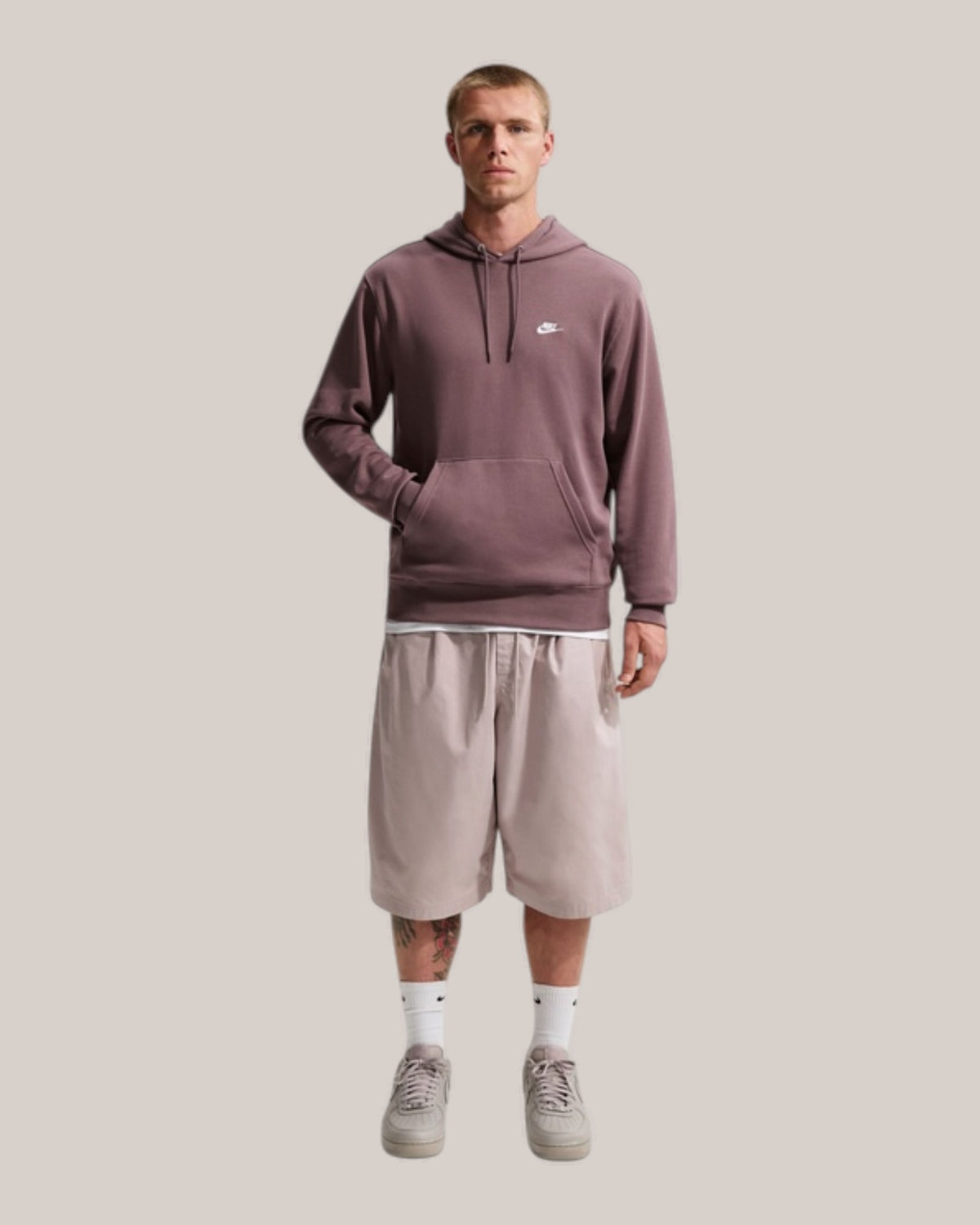 Nike Club Felpa Uomo Tattoo/White FN3866-502