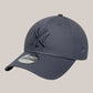 New Era Cappello Con Visiera New York Yankees Grigio 60915917