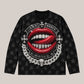 Art Supermoney T-Shirt Manica Lunga Deep Ghotic Red Lips
