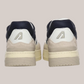 Sneakers CLC In Pelle e Suede Bianco Sand e Space Blu ROLM MC13 Autry
