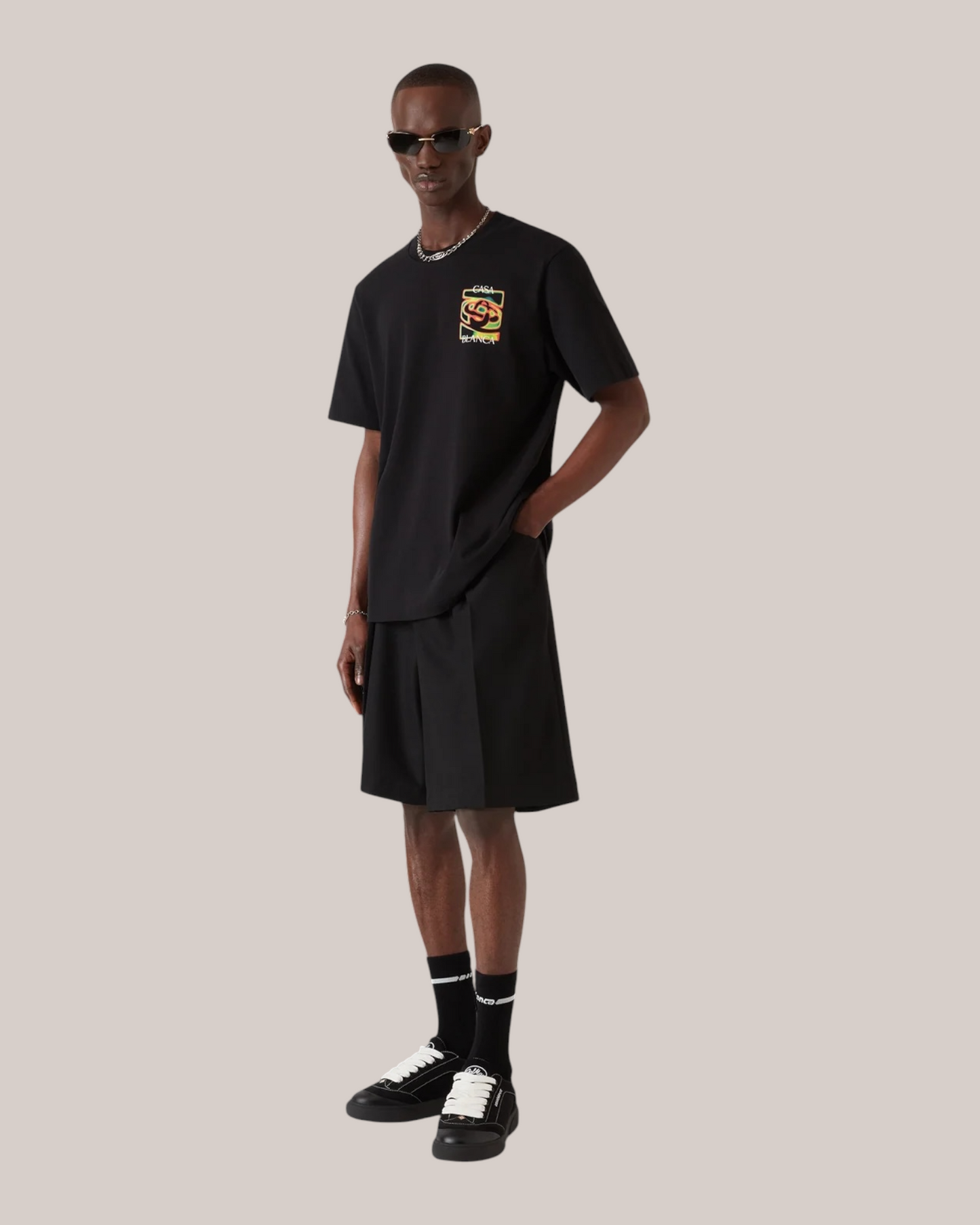 T-Shirt Heat Map Classic Nero SP26-JTS-001-06Casablanca