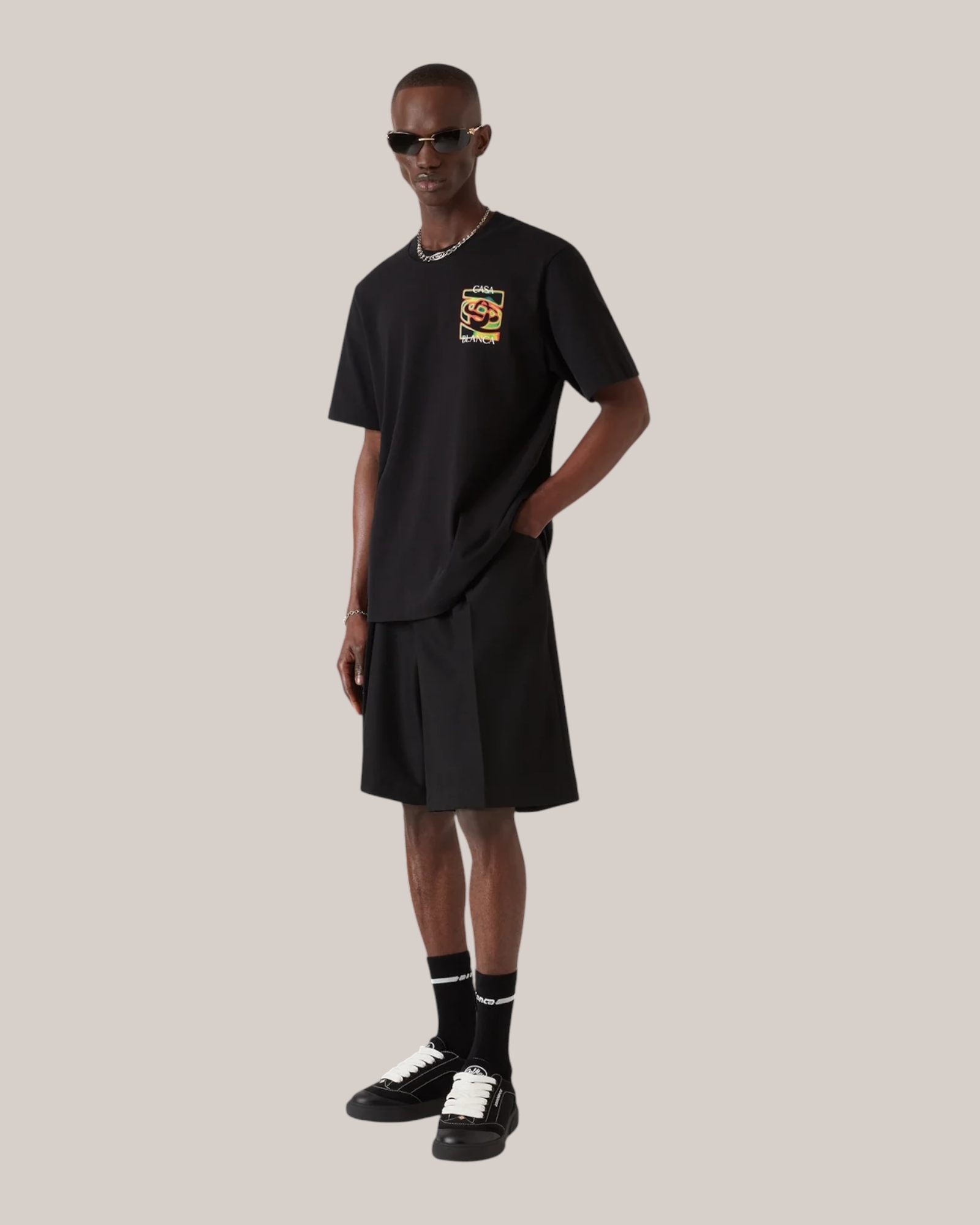T-Shirt Heat Map Classic Nero SP26-JTS-001-06Casablanca