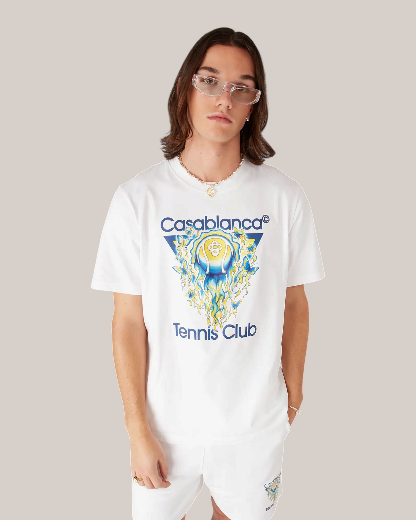 T-Shirt Tennis Club Icon Classic Bianca SP26-JTS-001-01 Casablanca